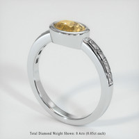 0.99 Ct. Yellow Sapphire Ring, Platinum 950 2