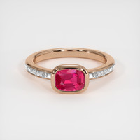 1.70 Ct. Ruby Ring, 14K Rose Gold 1