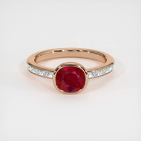 2.02 Ct. Ruby Ring, 14K Rose Gold 1