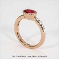 1.10 Ct. Ruby Ring, 14K Rose Gold 2