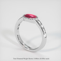 1.31 Ct. Pinkish Red Ruby Ring, 10K White Gold 2