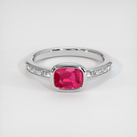 1.70 Ct. Pinkish Red Ruby Ring, 10K White Gold 1