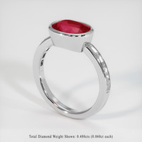 3.17 Ct. Ruby Ring, 10K White Gold 2