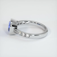 2.08 Ct. Blue Sapphire Ring, 14K White Gold 4
