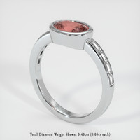 1.18 Ct. Sapphire Ring, 14K White Gold 2