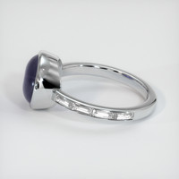 7.21 Ct. Bluish Grey Sapphire Ring, 14K White Gold 4
