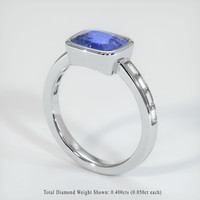 2.08 Ct. Sapphire Ring, 18K White Gold 2