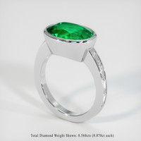 4.18 Ct. Emerald Ring, 18K White Gold 2