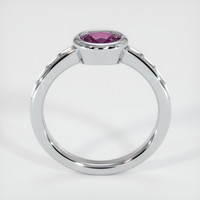 0.57 Ct. Pink Sapphire Ring, 18K White Gold 3