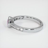 0.57 Ct. Pink Sapphire Ring, 18K White Gold 4