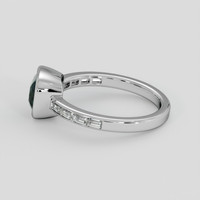 2.02 Ct. Greenish Blue Sapphire Ring, 18K White Gold 4