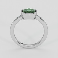 1.40 Ct. Green Sapphire Ring, 18K White Gold 3