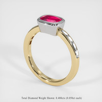 1.70 Ct. Ruby Ring, 14K White & Yellow 2