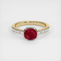 2.02 Ct. Ruby Ring, 14K White & Yellow 1