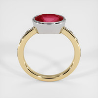 3.17 Ct. Ruby Ring, 14K White & Yellow 3