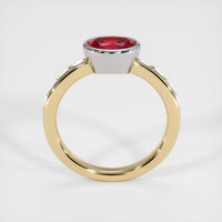 1.10 Ct. Ruby Ring, 14K White & Yellow 3