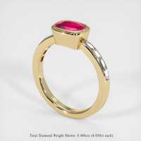 1.70 Ct. Pinkish Red Ruby Ring, 10K Yellow Gold 2