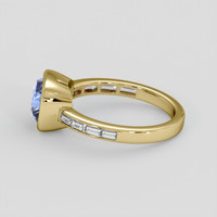 3.06 Ct. Blue Sapphire Ring, 10K Yellow Gold 4