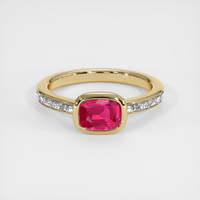 1.70 Ct. Ruby Ring, 14K Yellow Gold 1