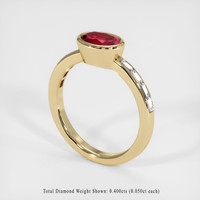 1.10 Ct. Ruby Ring, 14K Yellow Gold 2