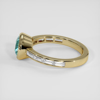 2.01 Ct. Bluish Green Sapphire Ring, 14K Yellow Gold 4