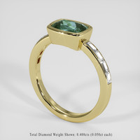1.63 Ct. Green Sapphire Ring, 14K Yellow Gold 2