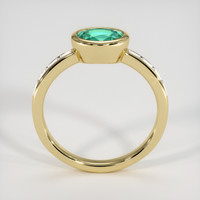 0.96 Ct. Emerald Ring, 18K Yellow Gold 3