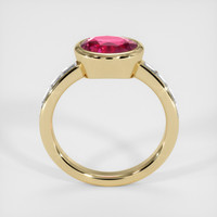 2.06 Ct. Purplish Pink Sapphire Ring, 18K Yellow Gold 3