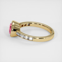 2.06 Ct. Purplish Pink Sapphire Ring, 18K Yellow Gold 4
