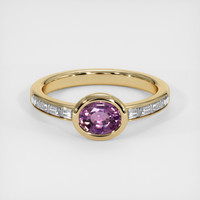 0.57 Ct. Pink Sapphire Ring, 18K Yellow Gold 1