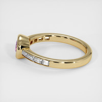 0.57 Ct. Pink Sapphire Ring, 18K Yellow Gold 4