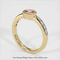 0.44 Ct. Sapphire Ring, 18K Yellow Gold 2