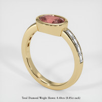 1.18 Ct. Padparadscha Sapphire Ring, 18K Yellow Gold 2