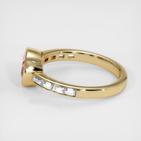 1.18 Ct. Padparadscha Sapphire Ring, 18K Yellow Gold 4