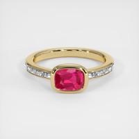 1.70 Ct. Ruby Ring, 18K Yellow Gold 1