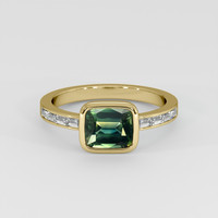 2.10 Ct. Bi Color Sapphire Ring, 18K Yellow Gold 1