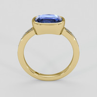 3.06 Ct. Blue Sapphire Ring, 18K Yellow Gold 3