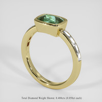 1.63 Ct. Green Sapphire Ring, 18K Yellow Gold 2