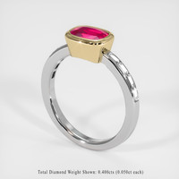 1.70 Ct. Ruby Ring, 14K Yellow & White 2