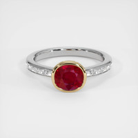 2.02 Ct. Ruby Ring, 14K Yellow & White 1