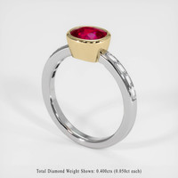 2.02 Ct. Ruby Ring, 14K Yellow & White 2