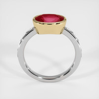 3.17 Ct. Ruby Ring, 14K Yellow & White 3