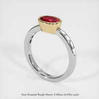 1.10 Ct. Ruby Ring, 14K Yellow & White 2