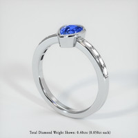 0.68 Ct. Sapphire Ring, Platinum 950 2