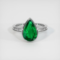 2.57 Ct. Emerald Ring, Platinum 950 1