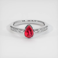 0.76 Ct. Ruby Ring, Platinum 950 1