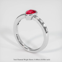 0.76 Ct. Ruby Ring, Platinum 950 2