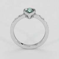 1.00 Ct. Bluish Green Sapphire Ring, Platinum 950 3