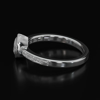 0.73 Ct. White Sapphire Ring, Platinum 950 4