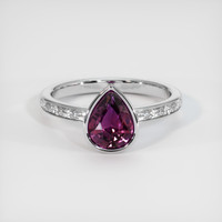 2.03 Ct. Pinkish Purple Sapphire Ring, Platinum 950 1